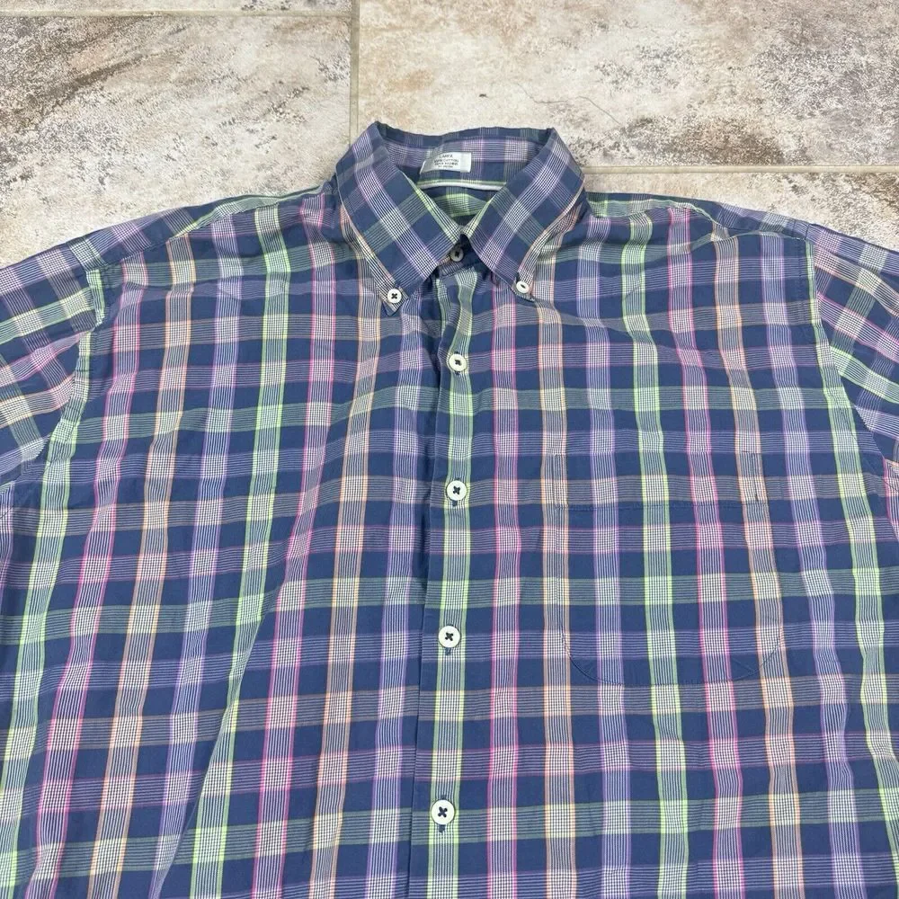 Peter Millar‎ Crown Mens Large Long Sleeve Shirt Button Down Multicolor Check